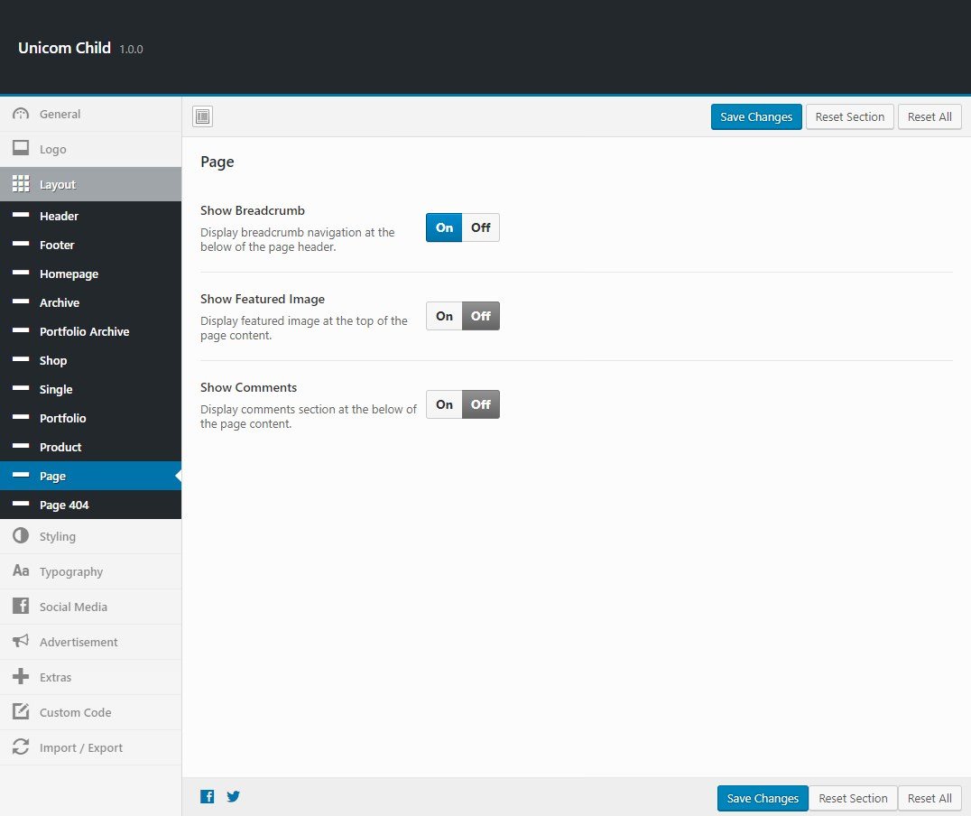 unicom-options-theme-layout-page