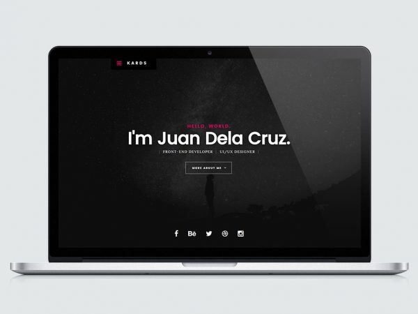 Kards vCard Landing Page Template