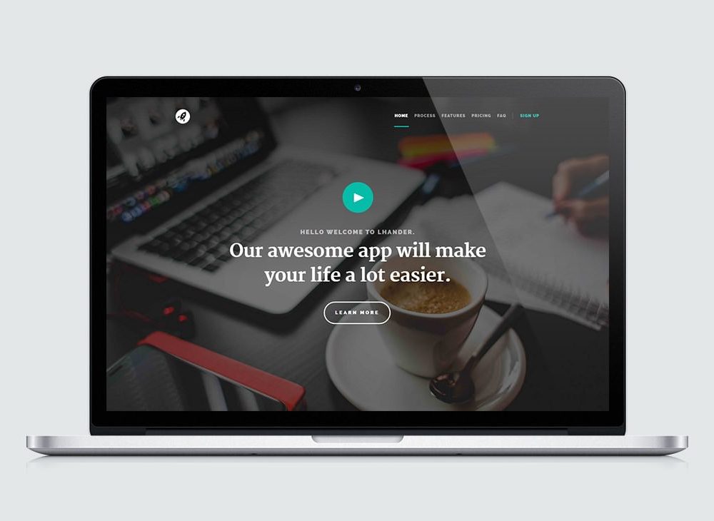 Lhander App Landing Page Template