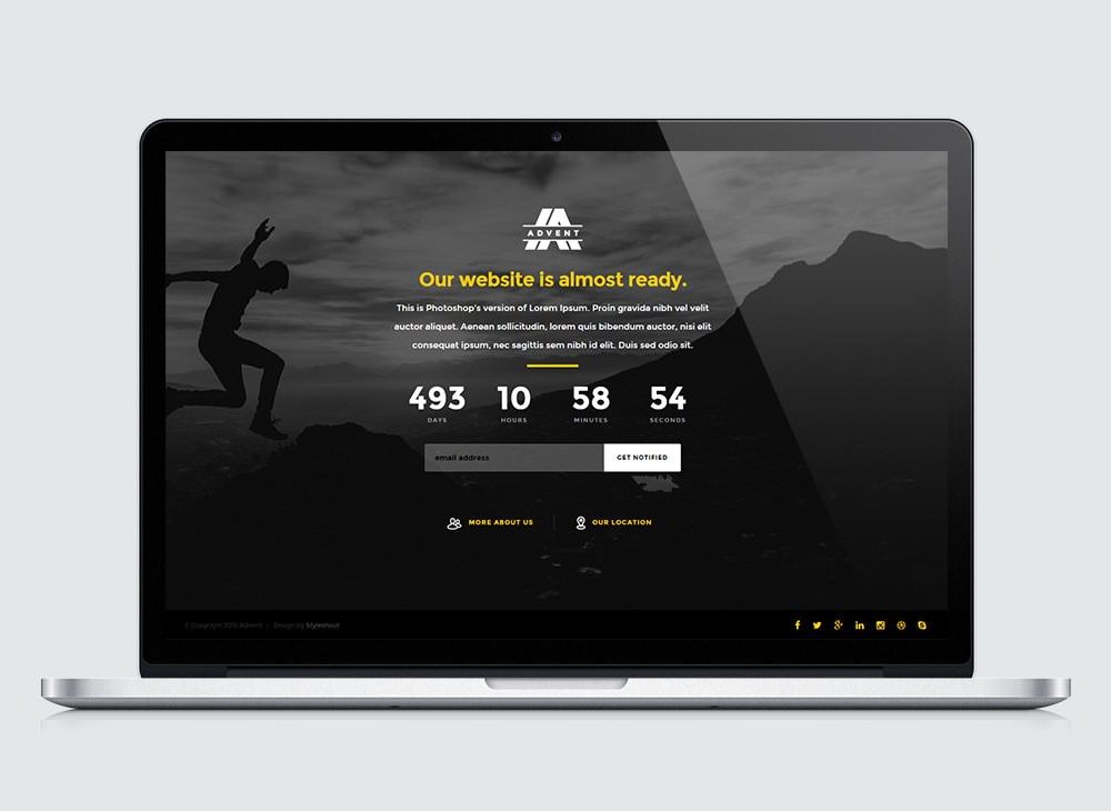 Advent Coming Soon Landing Page Template