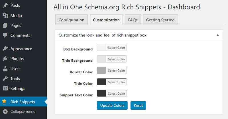 All In One Schema Settings Customization