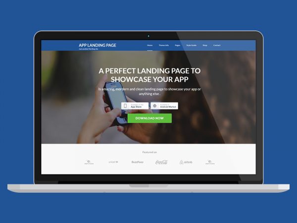 App Landing Page WordPress Theme
