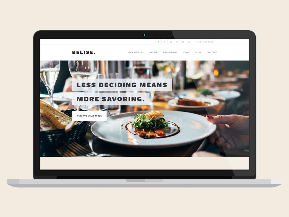 Belise Restaurant WordPress Theme