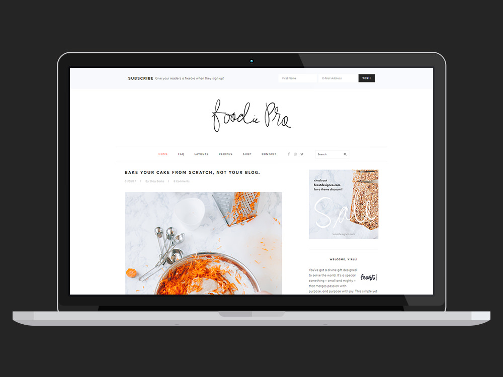 Foodie Pro Blog WordPress Theme