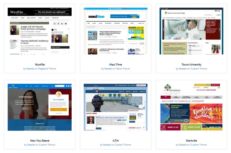 StudioPress Showcase Websites