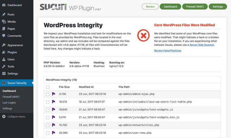 Sucuri WordPress Integrity