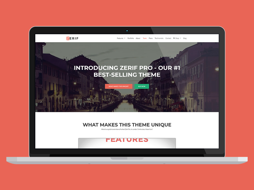 Zerif Pro One Page WordPress Theme