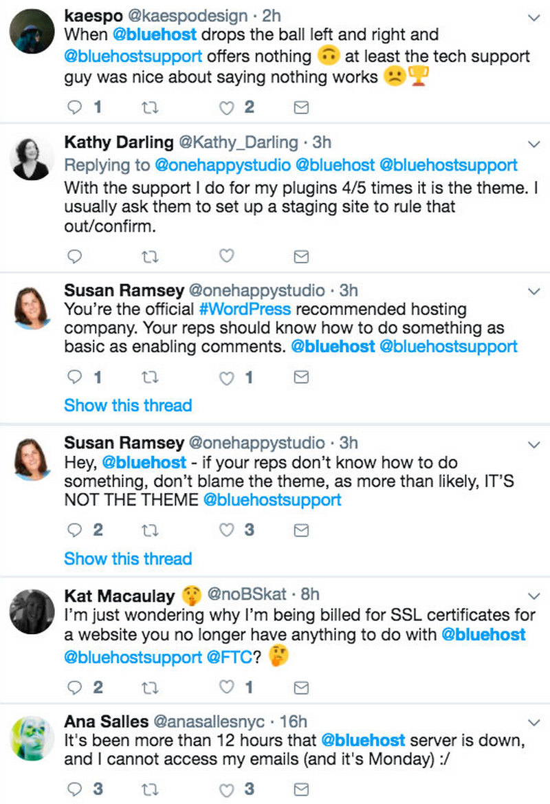 Bluehost Customer Support Reviews